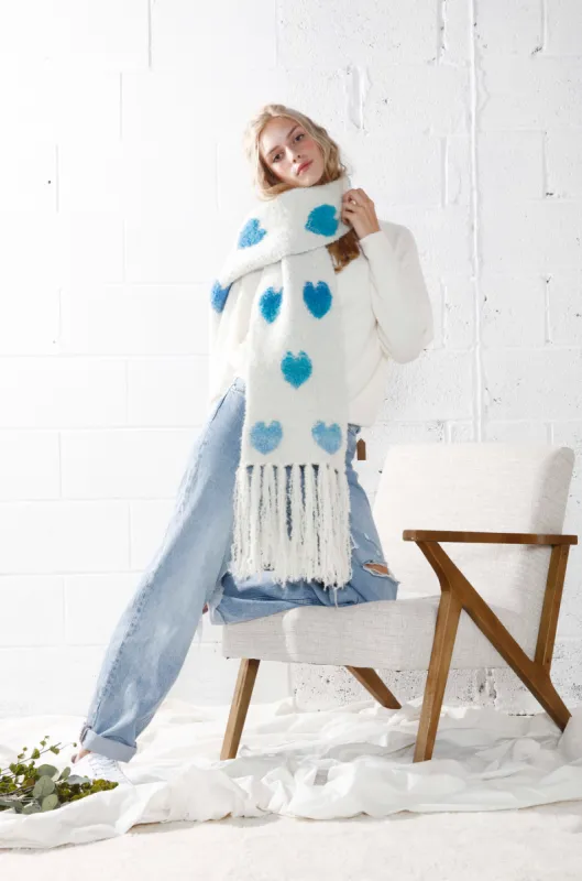 Two Tone Heart Scarf sold by Silver Lotus