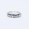 Silver Stamped Star & Moon Band sold by Silver Lotus