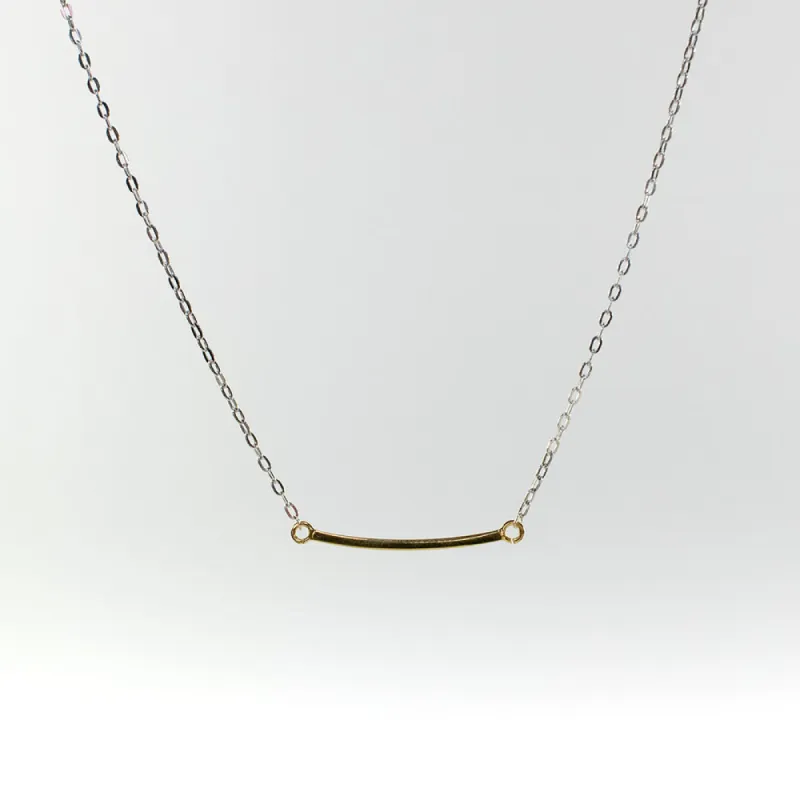 Gold Vermeil Mini Curve Necklace sold by Silver Lotus