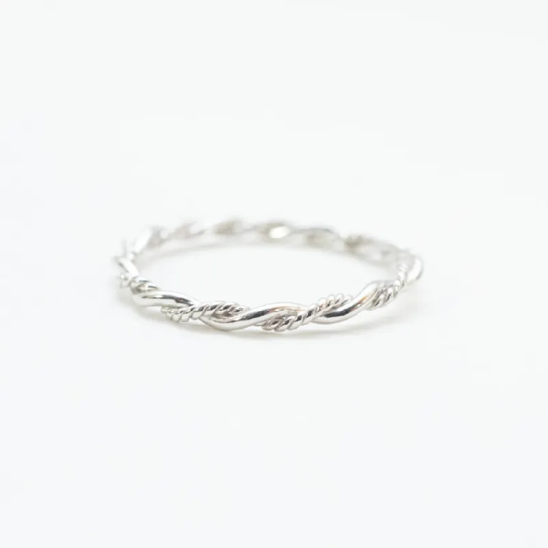 Silver Double Twisted Ring sold by Silver Lotus