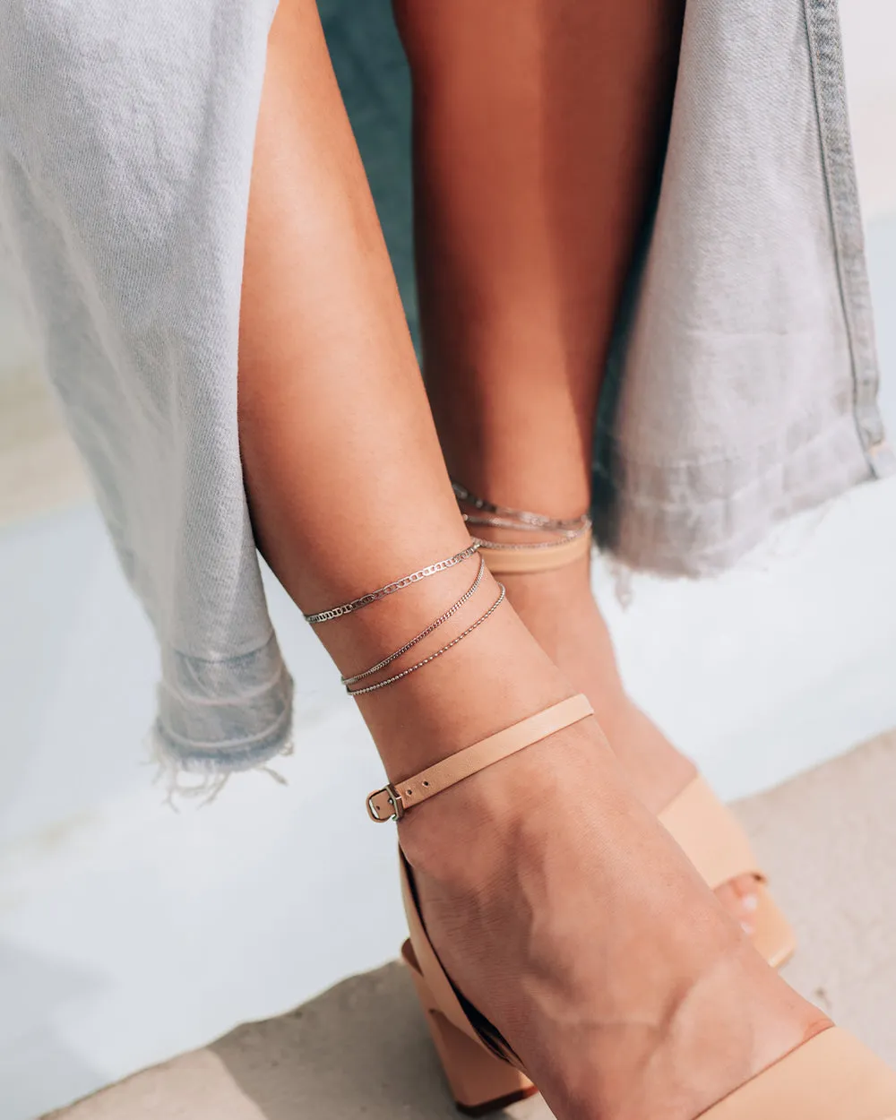 Terzo Silver Anklet sold by Silver Lotus product image thumbnail 2