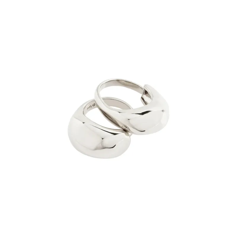 Light Silver Plated Ring Set sold by Silver Lotus