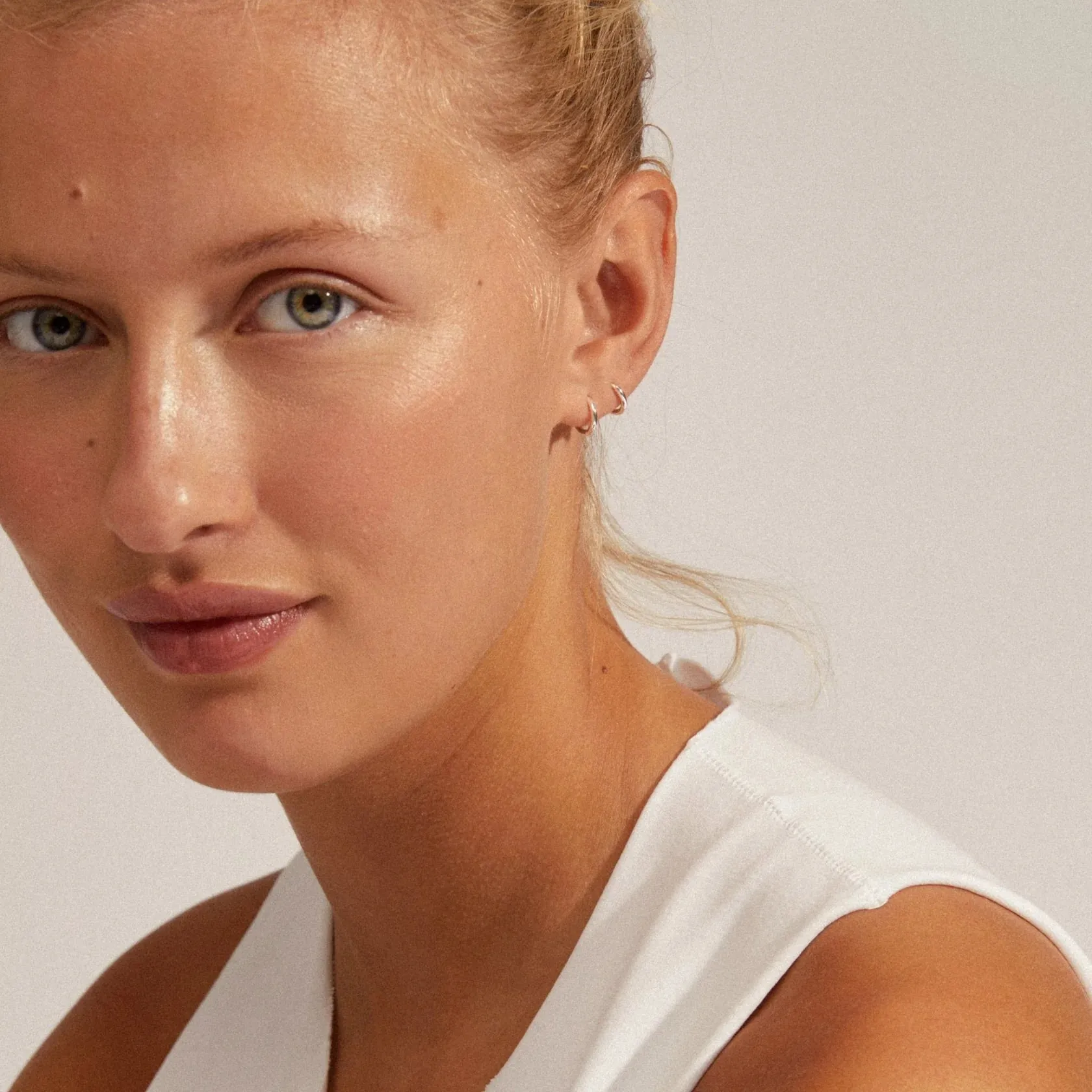 Eanna Micro Silver Plated Huggie Hoops sold by Silver Lotus product image thumbnail 2