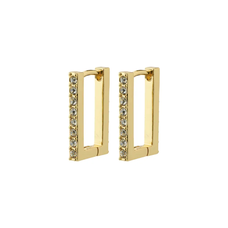 Coby Gold Plated Crystal Hoops sold by Silver Lotus