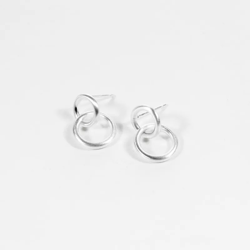 Silver Interlocking Circle Studs sold by Silver Lotus