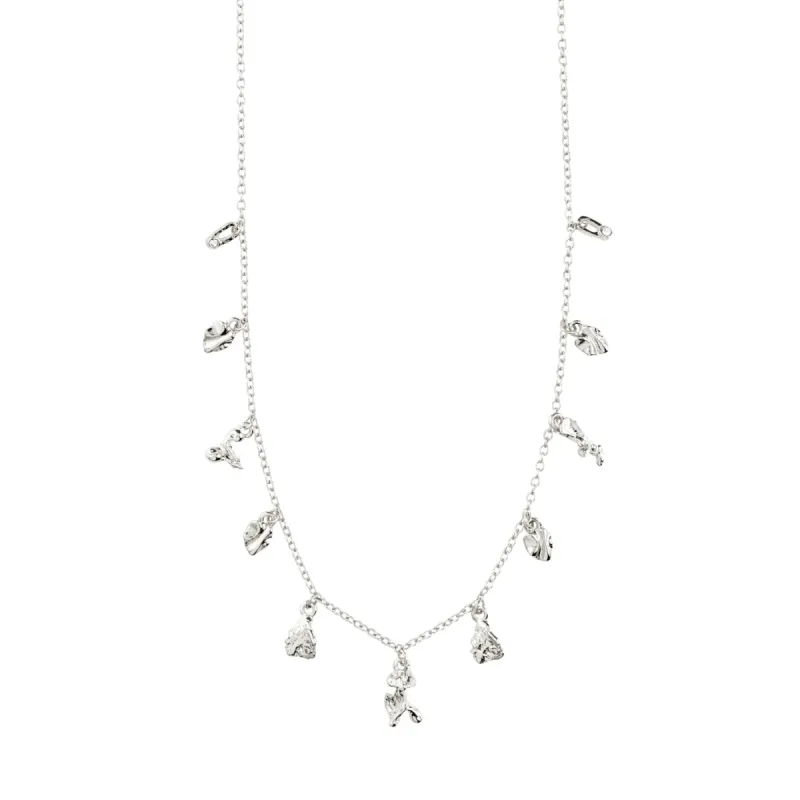 Peace Organic Silver Plated Charm Necklace sold by Silver Lotus