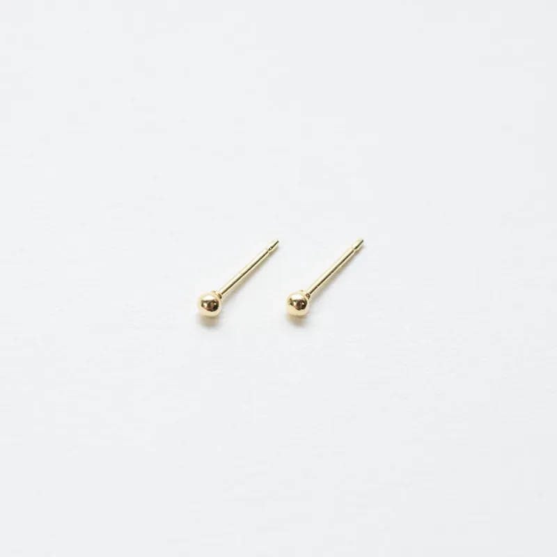 Tiny Gold Vermeil Ball Studs sold by Silver Lotus