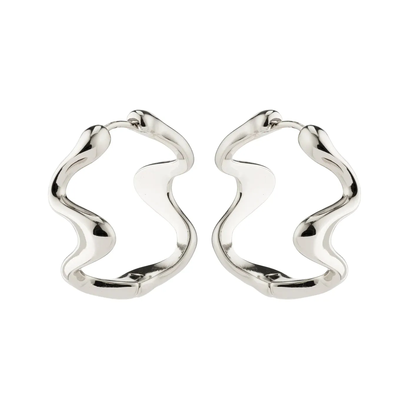 Moon Silver Plated Hoops sold by Silver Lotus