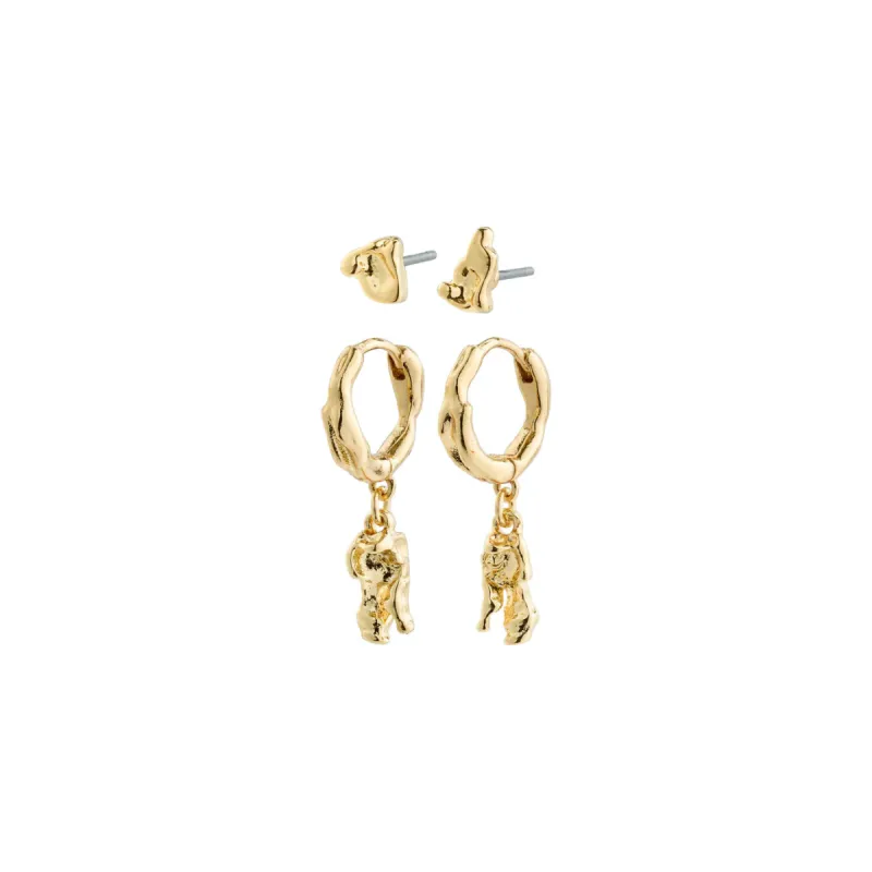 Sea Gold Plated Earring Set made by Pilgrim