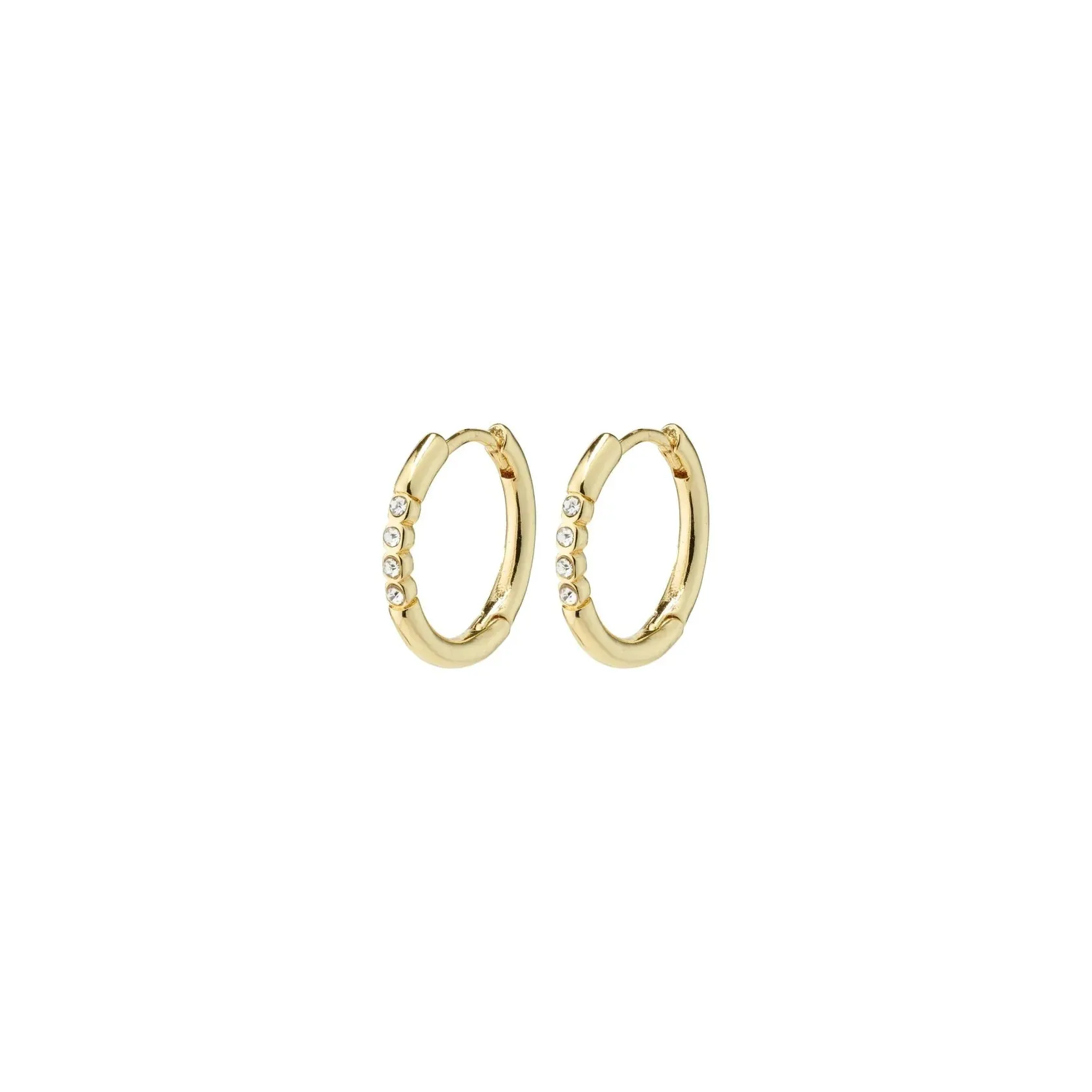 Trudy Large Gold Plated Crystal Hoops sold by Silver Lotus