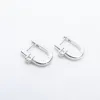 Silver U-Shaped Pearl Huggies sold by Silver Lotus