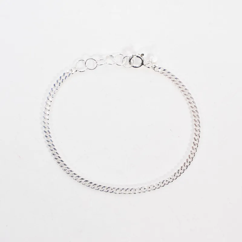 Silver Curb Chain Bracelet sold by Silver Lotus