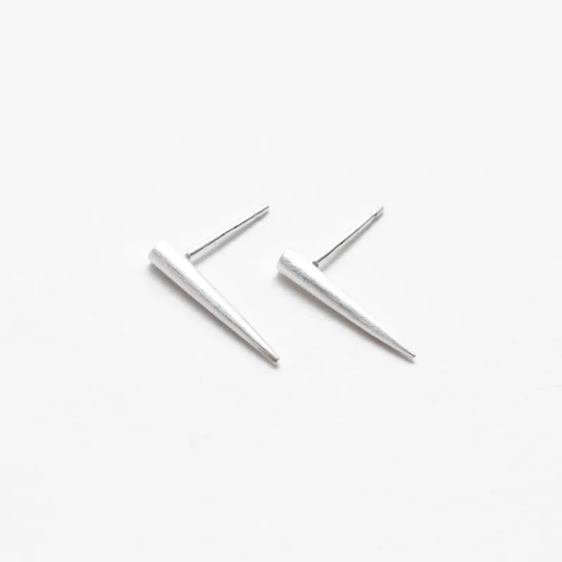 Brushed Silver Spike Studs sold by Silver Lotus