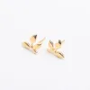 Gold Vermeil Three Leaf Studs sold by Silver Lotus