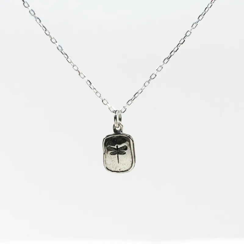 Small Silver Dragonfly Necklace sold by Silver Lotus