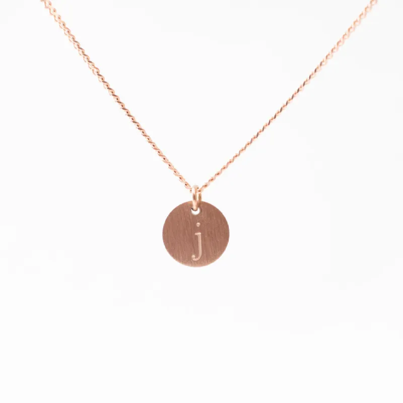 Lowercase Rose Gold Initial Necklace sold by Silver Lotus