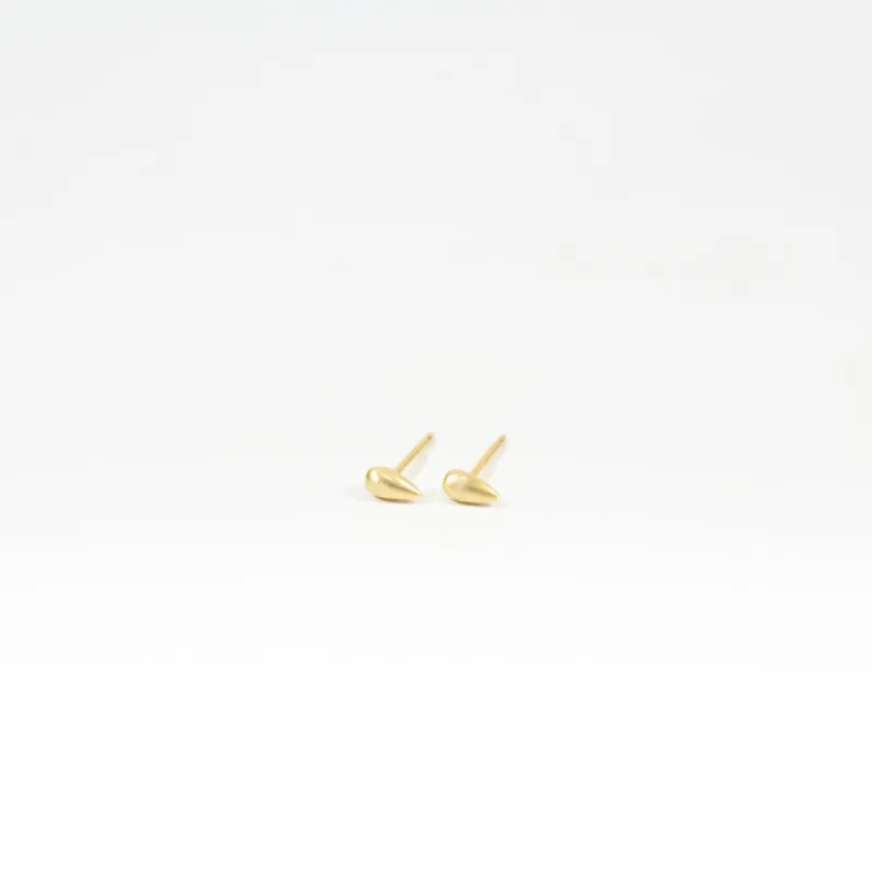 Brushed Gold Vermeil Little Pod Studs sold by Silver Lotus