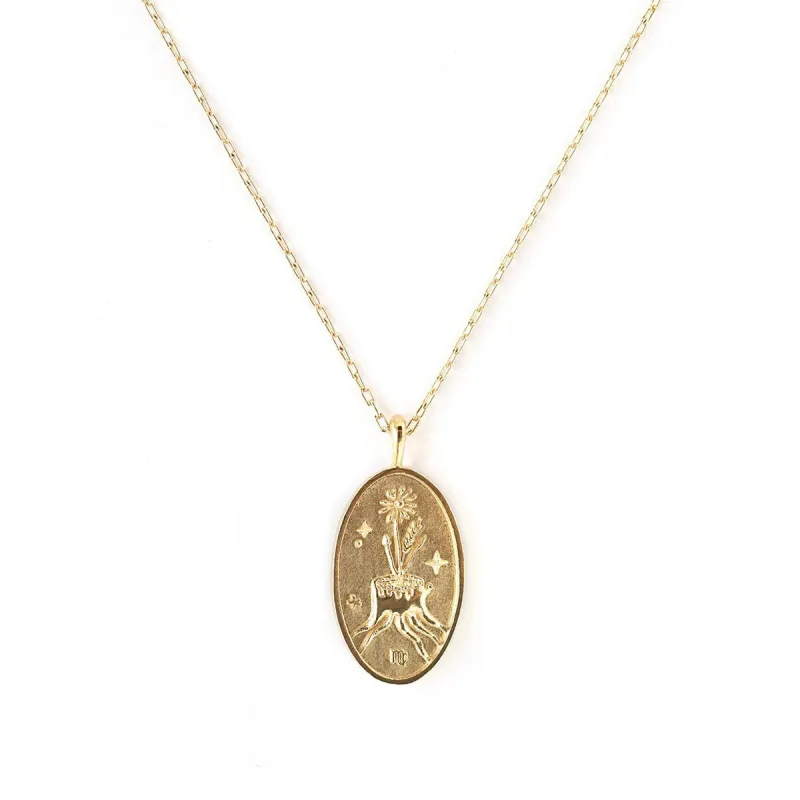 Virgo Zodiac Necklace sold by Silver Lotus
