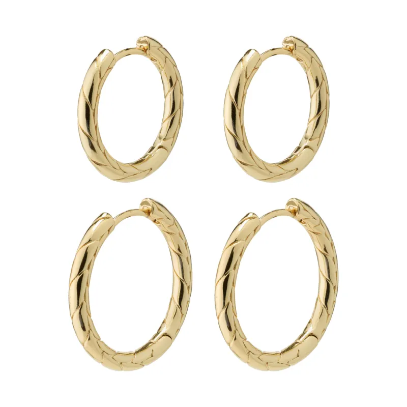 Love Gold Plated Hoop Set sold by Silver Lotus