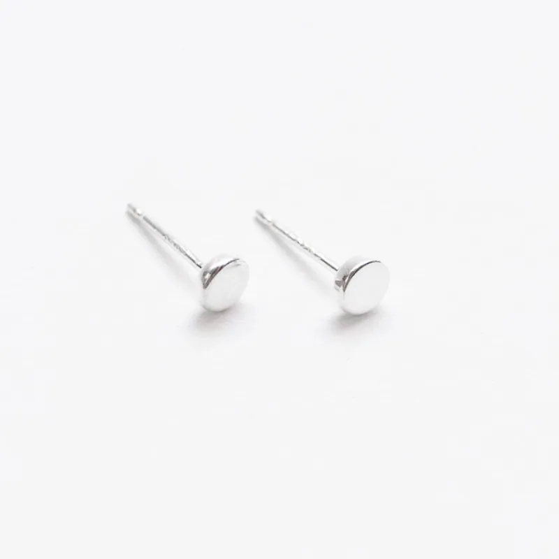 Tiny Silver Dot Studs sold by Silver Lotus