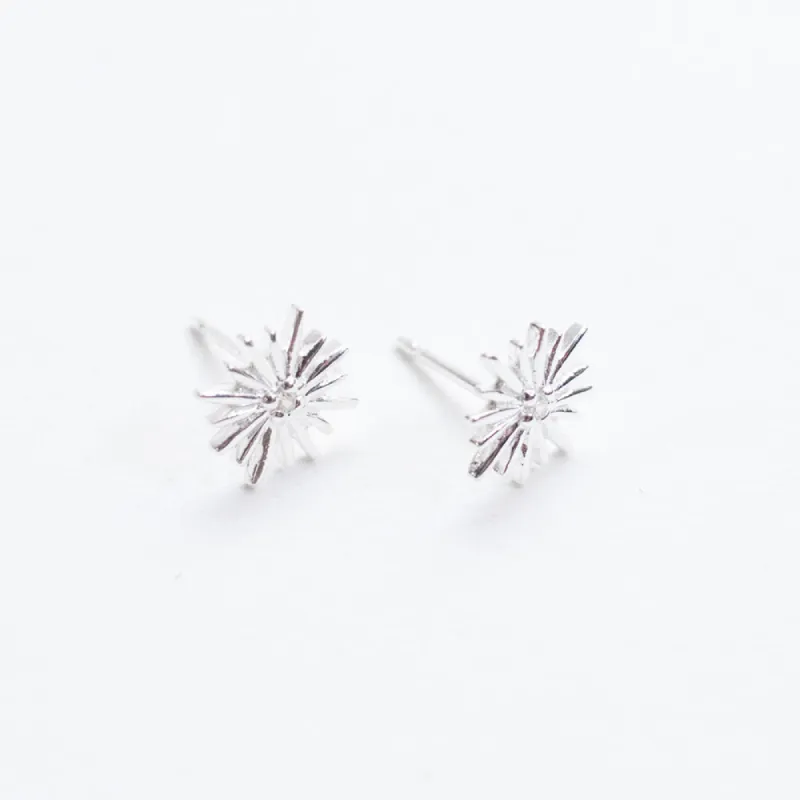 Silver CZ Starburst Studs sold by Silver Lotus