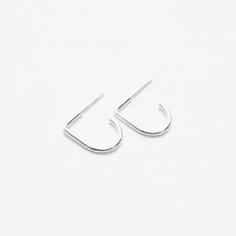 U Shaped Silver Earring on Post sold by Silver Lotus