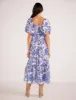 Perla Puff Sleeve Midi Dress sold by Silver Lotus