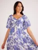 Perla Puff Sleeve Midi Dress sold by Silver Lotus
