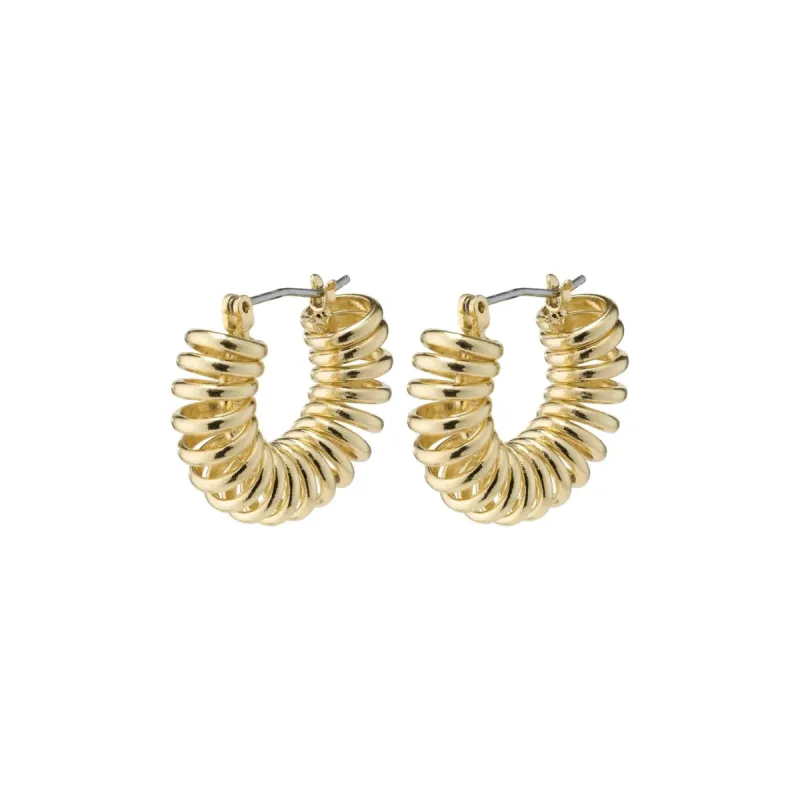 Sara Gold Plated Hoops sold by Silver Lotus