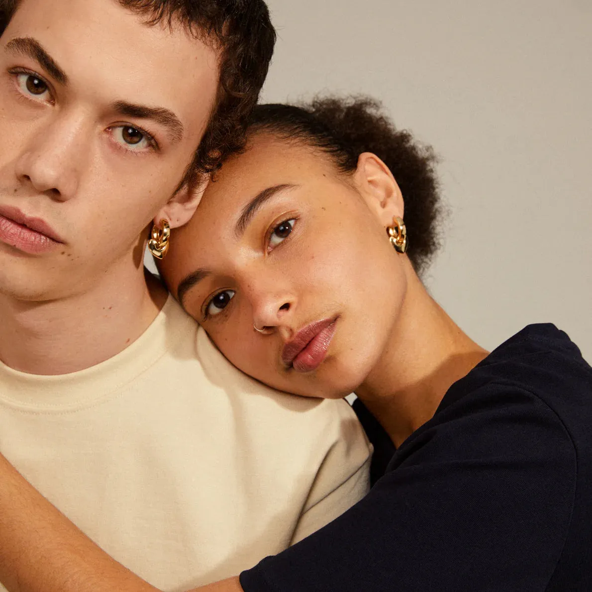 Wave Chunky Gold Plated Hoops sold by Silver Lotus product image thumbnail 3