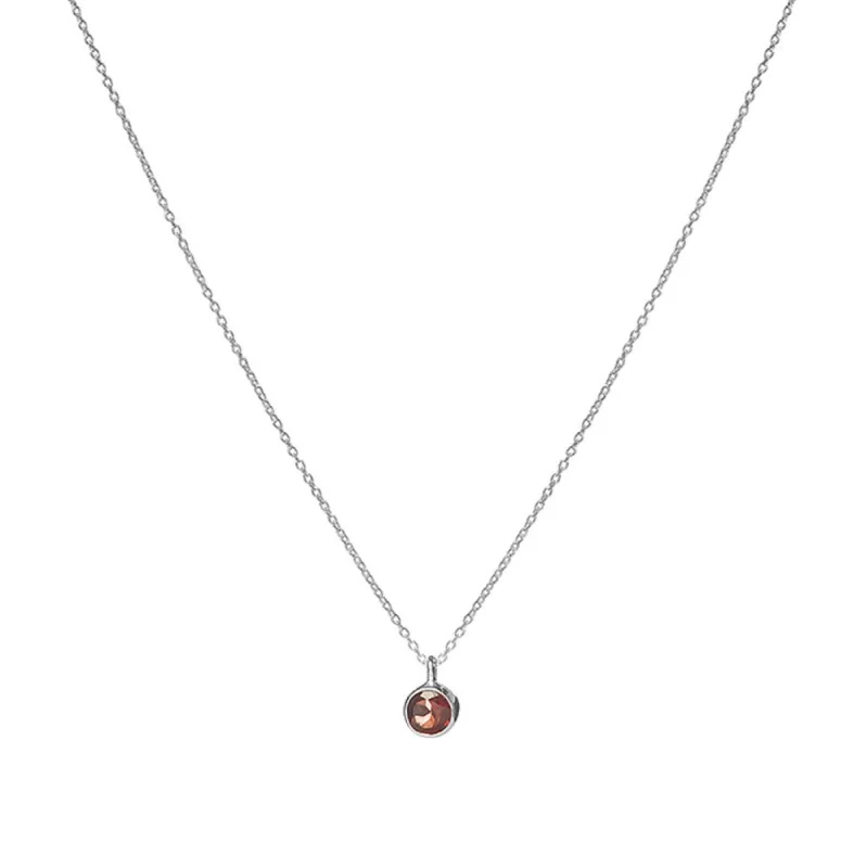 January Birthstone Necklace sold by Silver Lotus