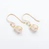 Rainbow Moonstone Gold Vermeil Teardrop Earrings sold by Silver Lotus