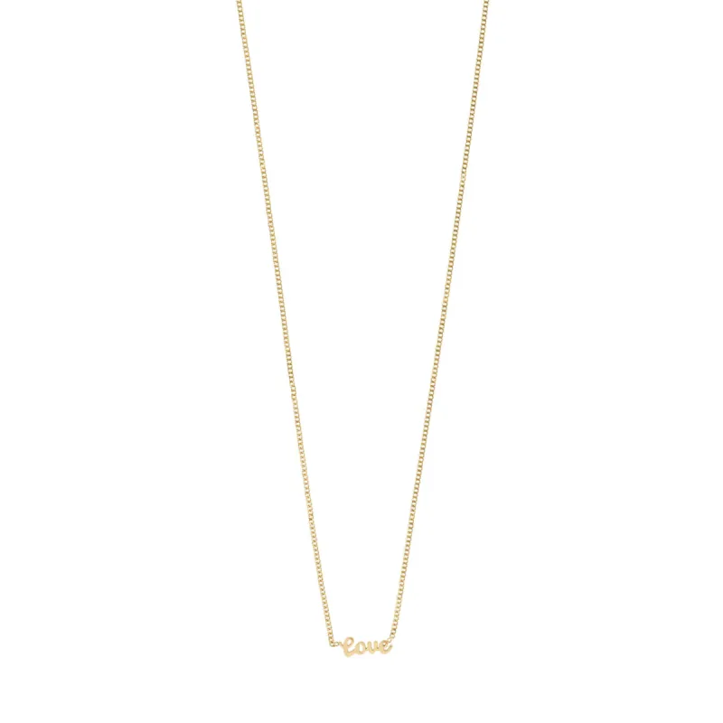 Love Script Gold Plated Necklace sold by Silver Lotus