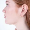 Small Gold Vermeil Pear Shaped Hoops sold by Silver Lotus