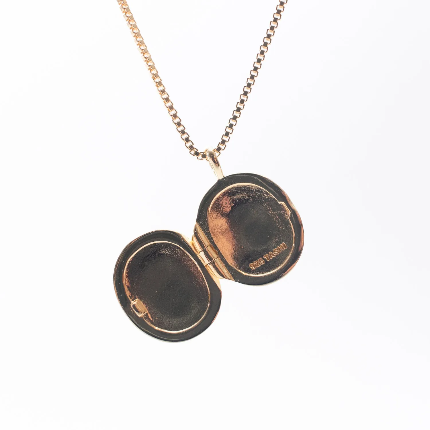Gold Vermeil Round Locket sold by Silver Lotus product image thumbnail 4