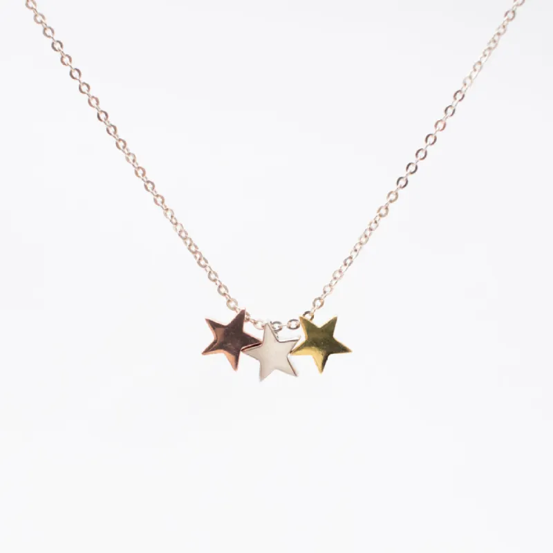 Triple Star Multi Necklace sold by Silver Lotus