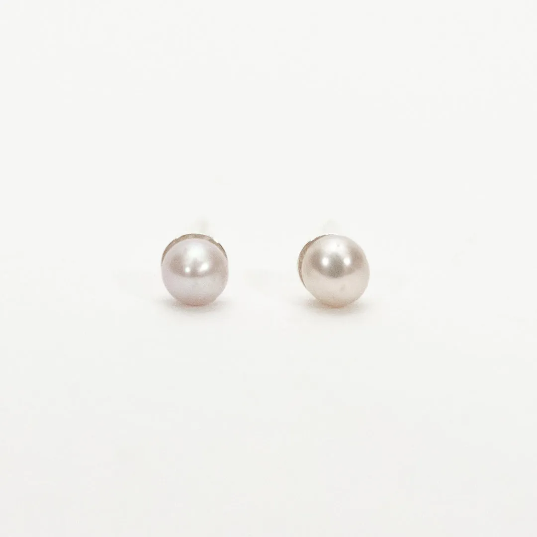 Small Pearl Studs sold by Silver Lotus product image thumbnail 3
