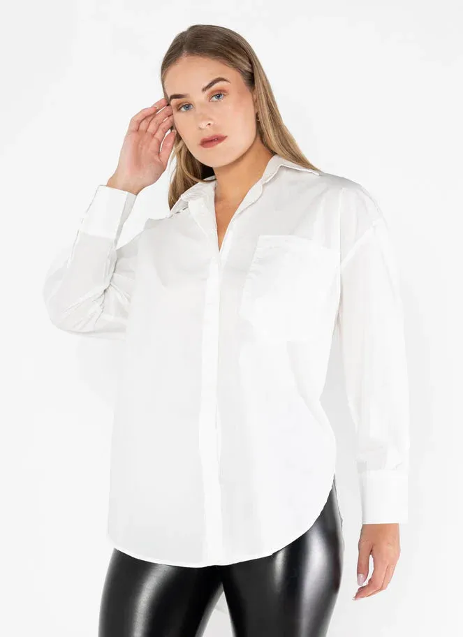Cotton Poplin Shirt with Pocket sold by Silver Lotus