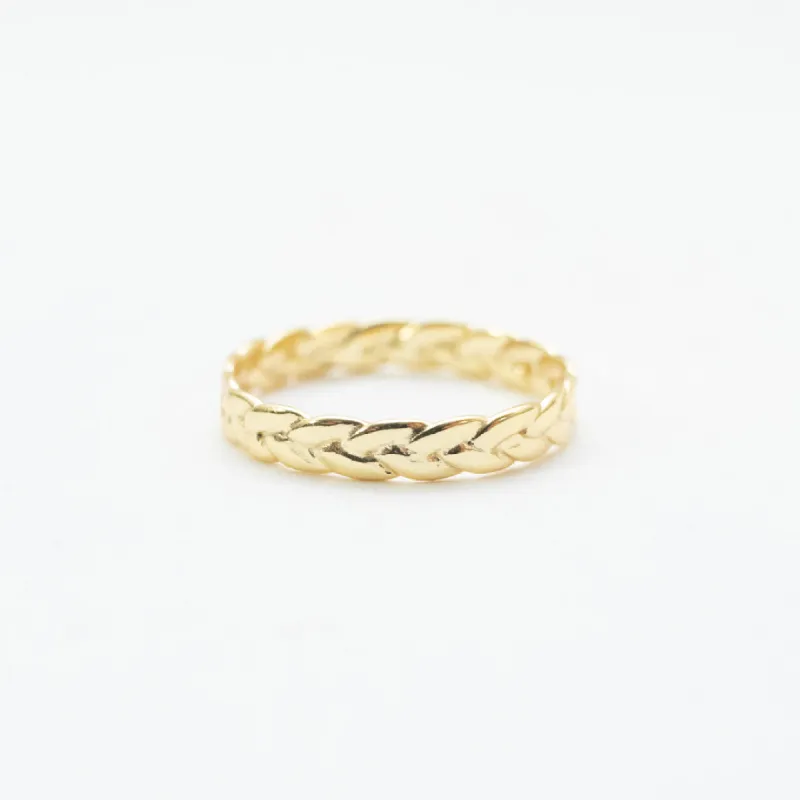 Gold Plated Braided Ring sold by Silver Lotus