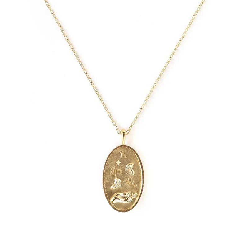 Gemini Zodiac Necklace sold by Silver Lotus