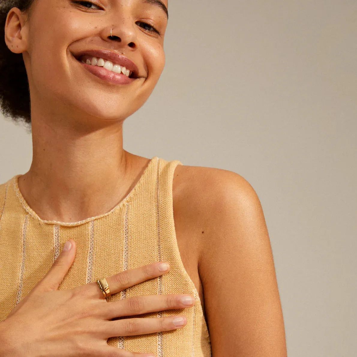 Blink Gold Plated Ring Set sold by Silver Lotus product image thumbnail 3