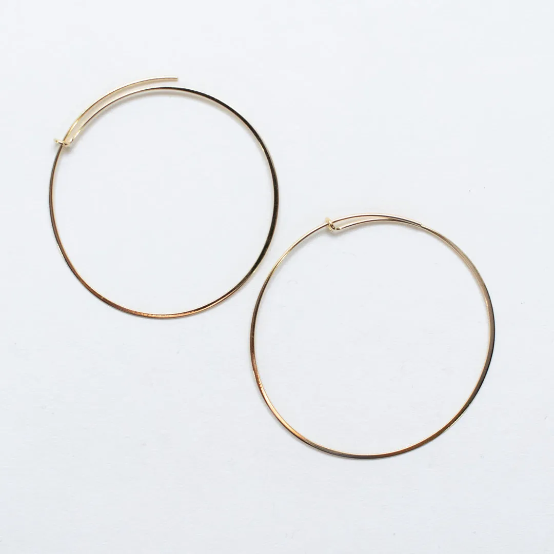 Giant Gold Vermeil Wire Hoops sold by Silver Lotus product image thumbnail 2