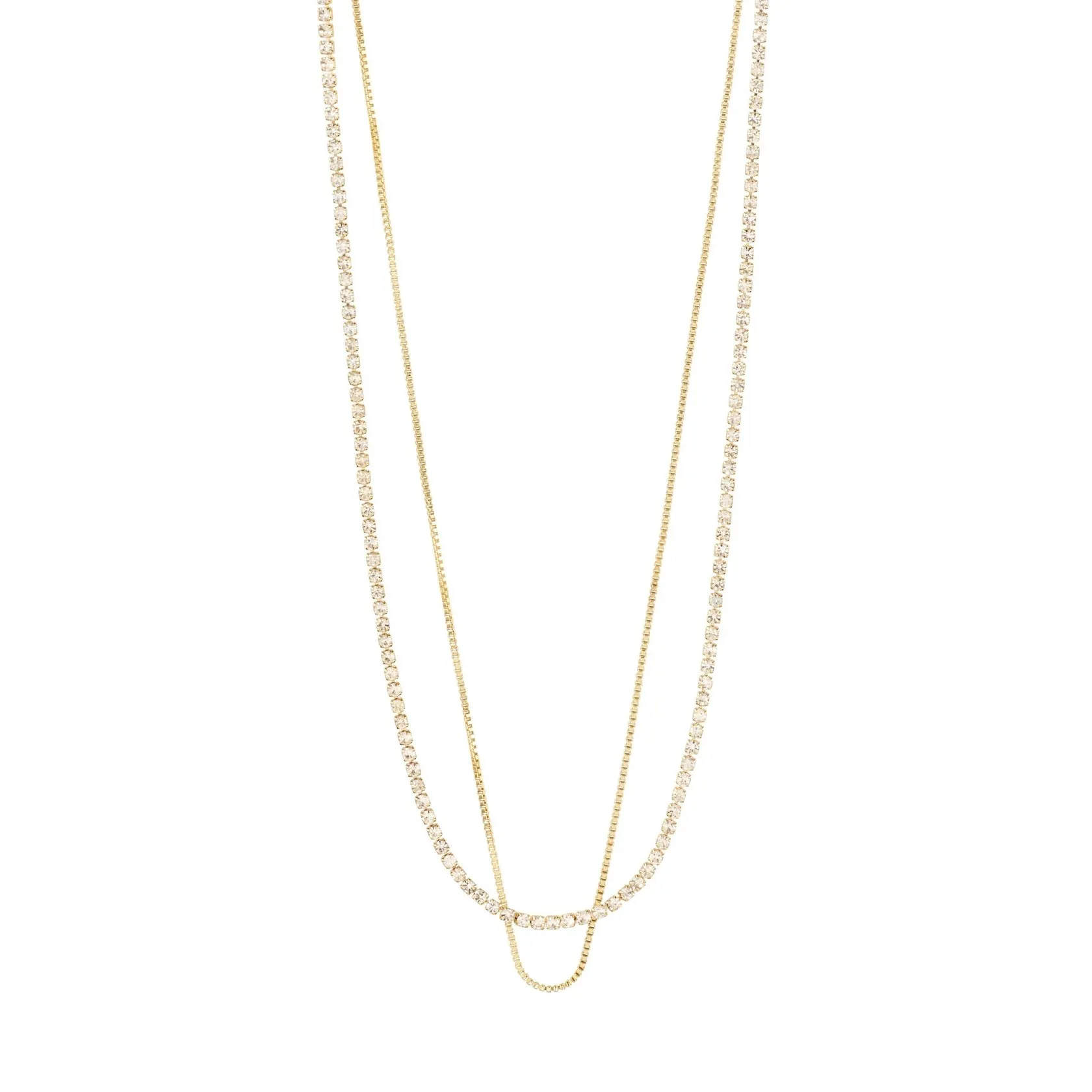 Mille Gold Plated Crystal Necklace sold by Silver Lotus
