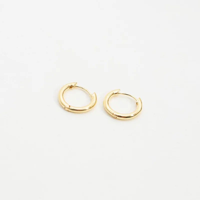 Gold Vermeil Solid Huggie Hoops sold by Silver Lotus