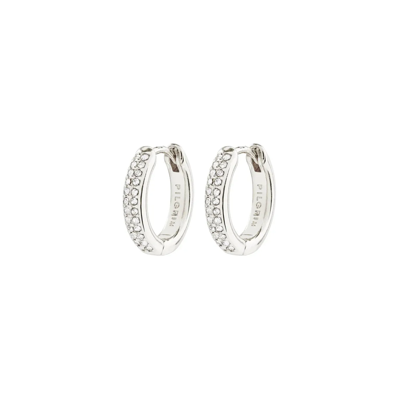 Bloom Silver Plated Crystal Hoops sold by Silver Lotus