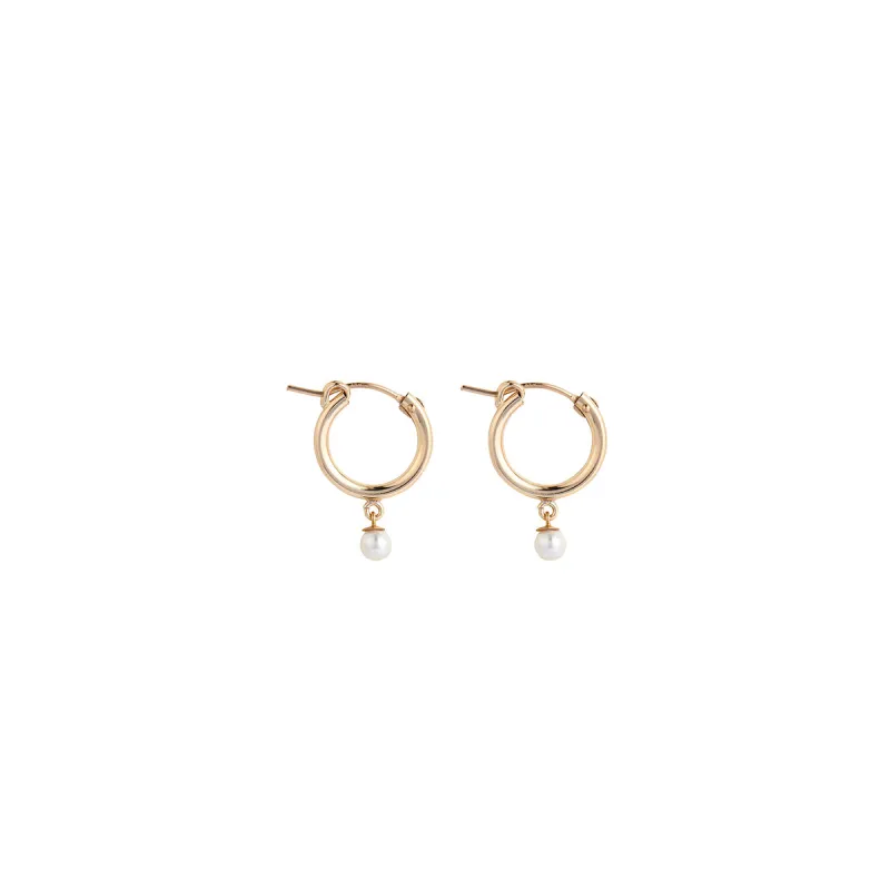 Willow Pearl Hoops sold by Silver Lotus