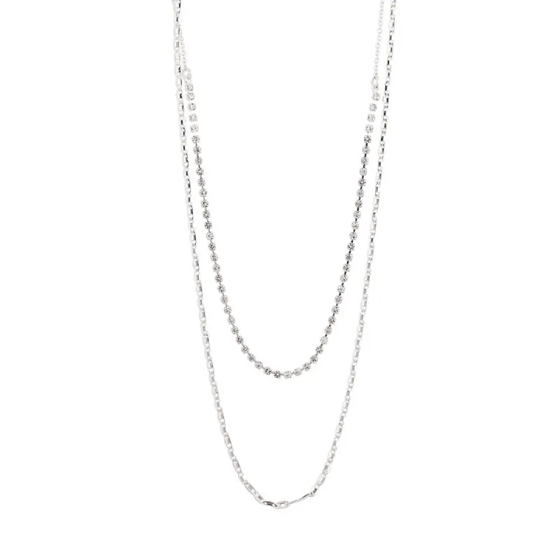 Cherished Silver Plated Crystal Necklace sold by Silver Lotus