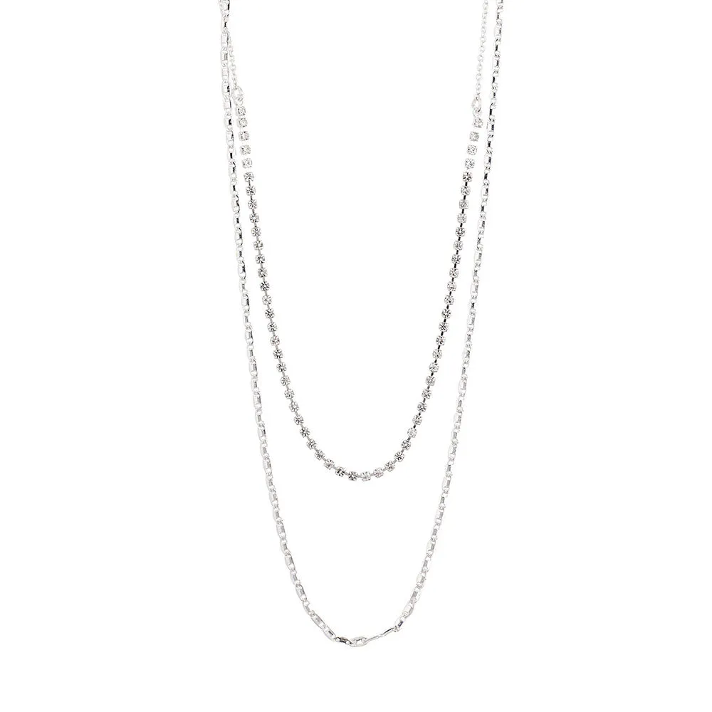 Cherished Silver Plated Crystal Necklace sold by Silver Lotus