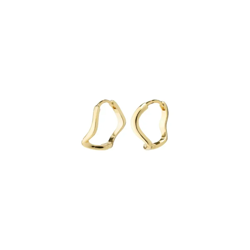 Alberte Gold Plated Hoops sold by Silver Lotus