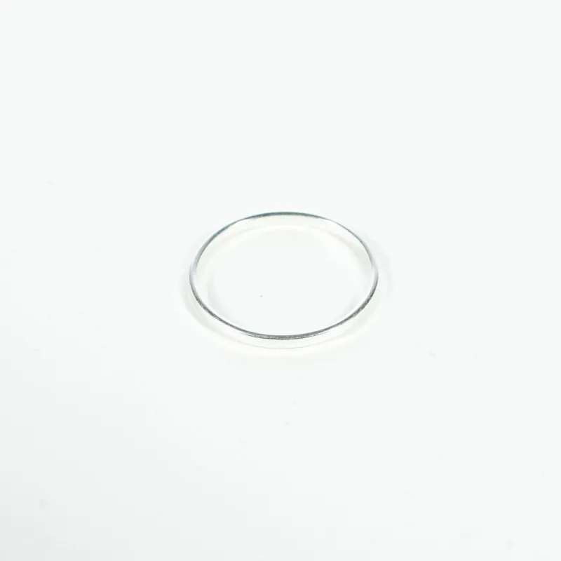 Silver Plain Flat Band sold by Silver Lotus
